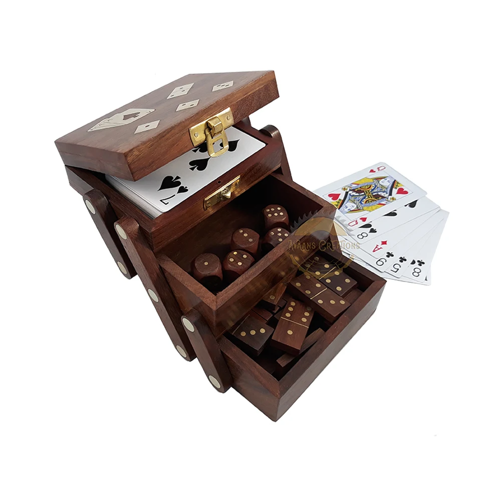 Most Selling Popular Children And Adult Games 3 In 1 Multi Game Box With Custom Shape Design Available At Minimal Price