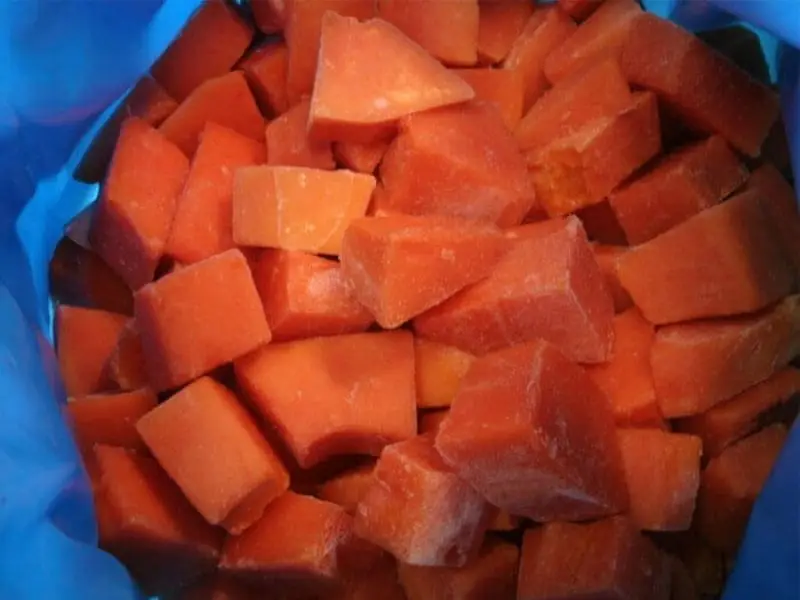100% Natural Frozen Papaya Sliced/ Cube High Quality From Vietnam/ Whatsapp +84 966572486
