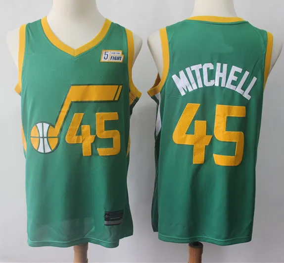  Новинка 2020-21 баскетбольные майки уата город джаз с естественным гриффом новинка 2 Черепаха 27 дюймов Gobert 45 Donovan Mitchell