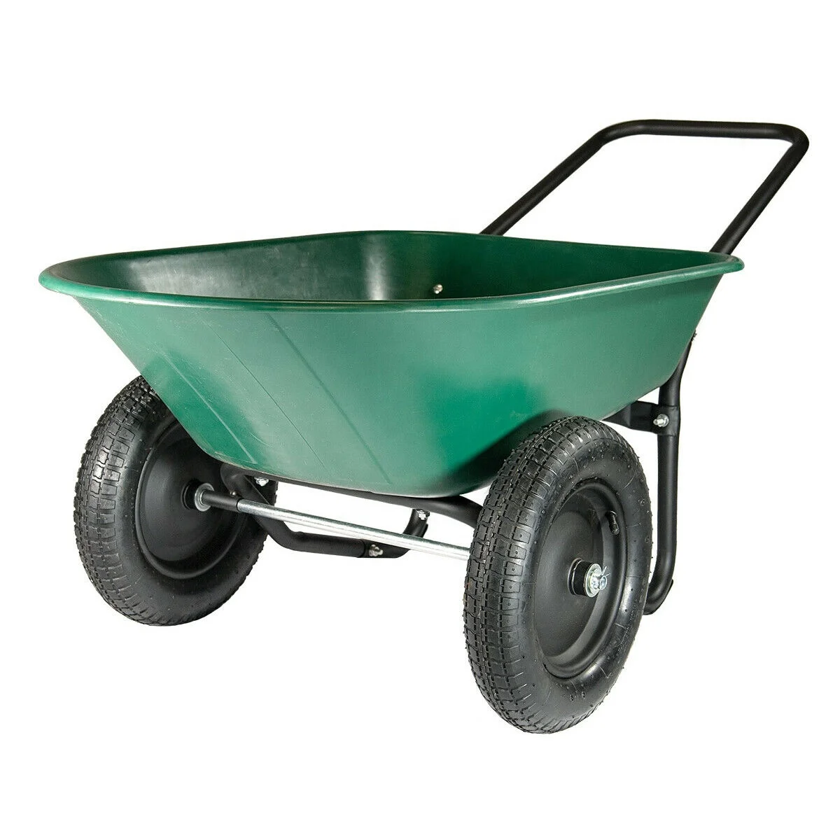 Easiload Green Wheelbarrow - 85 Ltr / 150kg Wheel Barrow - 100L Poly Tray 37 gal