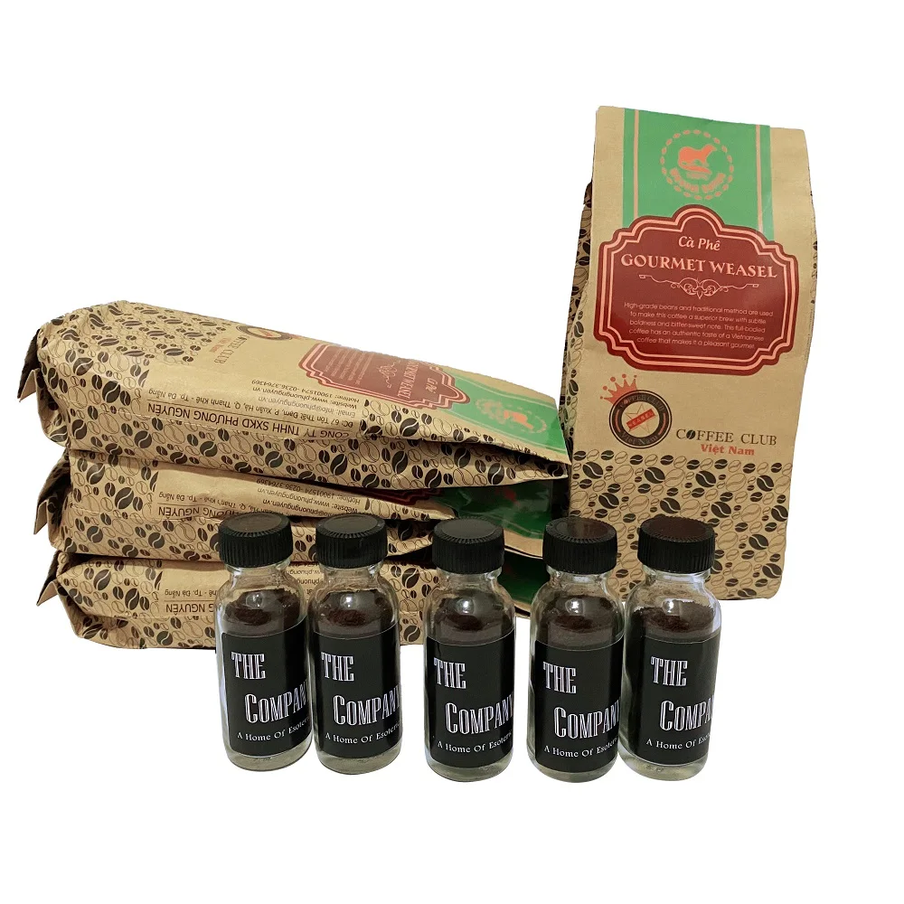 Hot Selling Tasty Gift Packaging Double Roast Arabica Mellow Vietnam Kopi Luwak Weasel Free Roam Ground Civet Coffee 200g