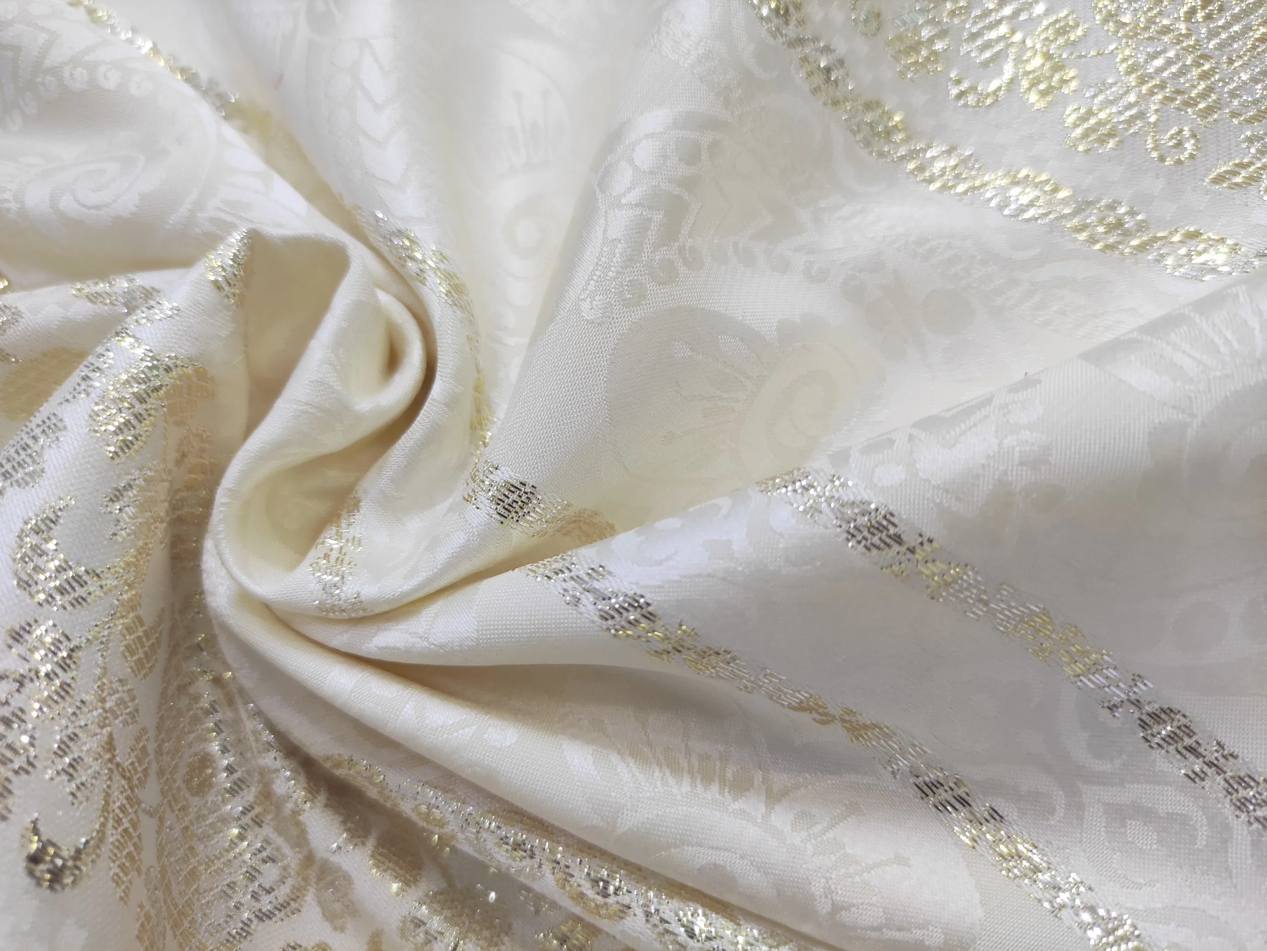  Шелковая жаккардовая ткань металлический батик цветочные мотивы скрученные металлические полосы для азиатского мусульманского платья балочи кафтан # K038B