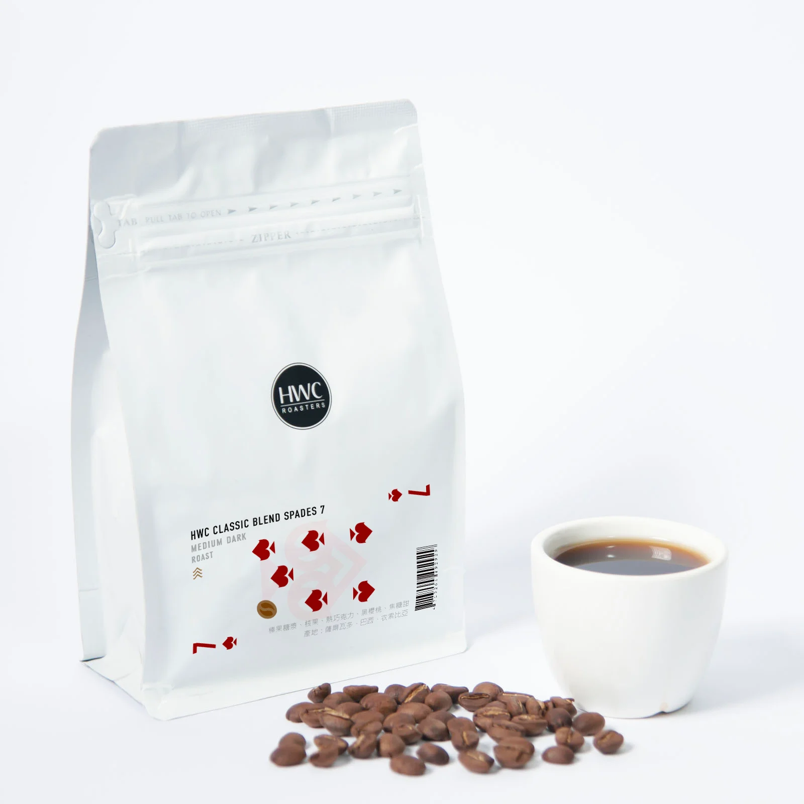 Factory Price HWC Classic Blend Spades 7 Roasted Coffee Beans whole bean coffee supplier arabica coffee bean