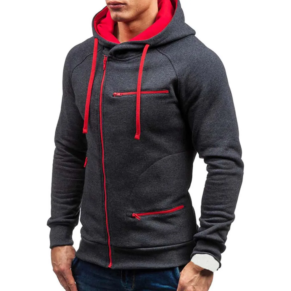 
Zipper Style Hoodies Awesome Style White Fleece Men Side Zip Hoodie 