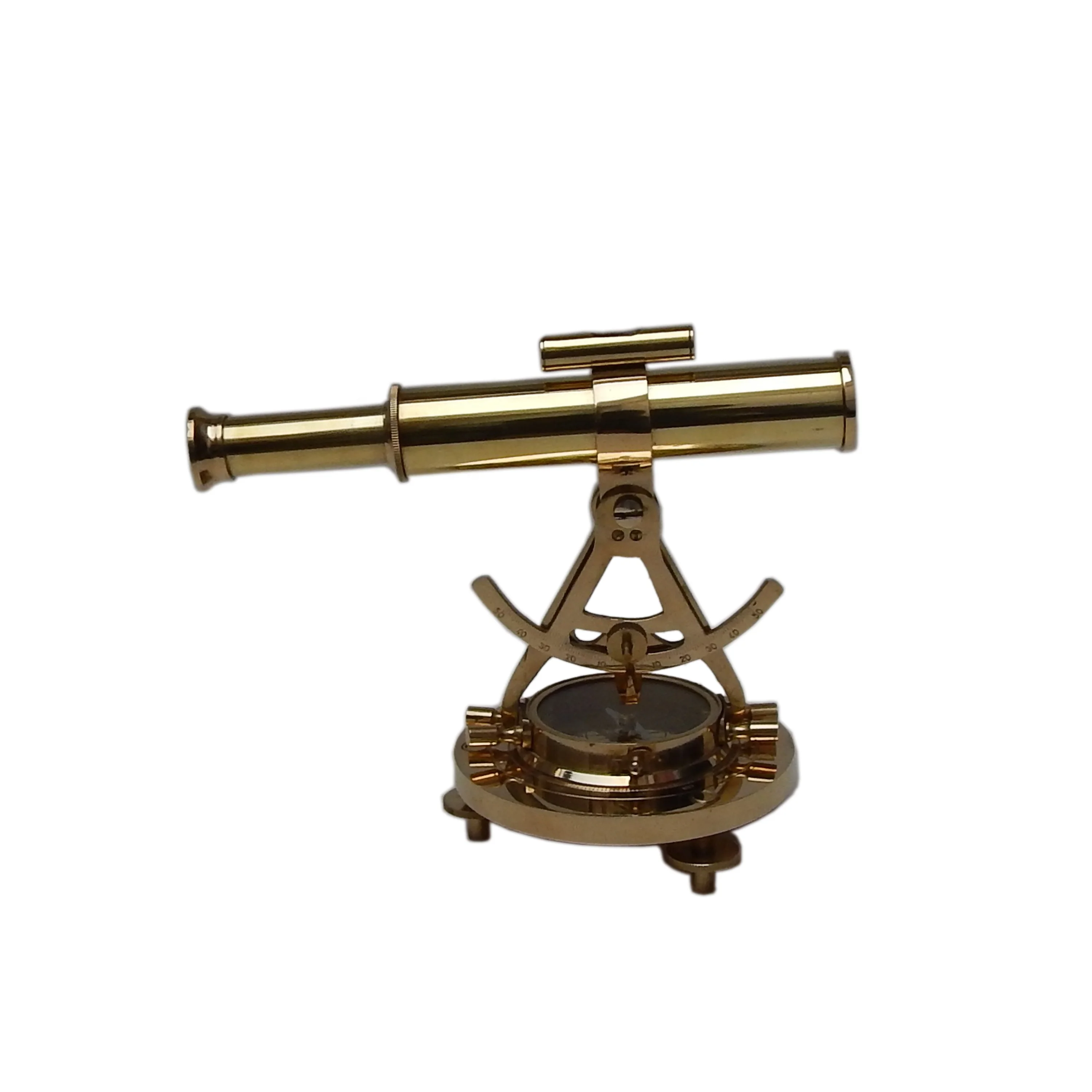 Top Selling Brass Antique Sundial Compass nautical vintage shiny brass flip cover outdoor compass with leather case