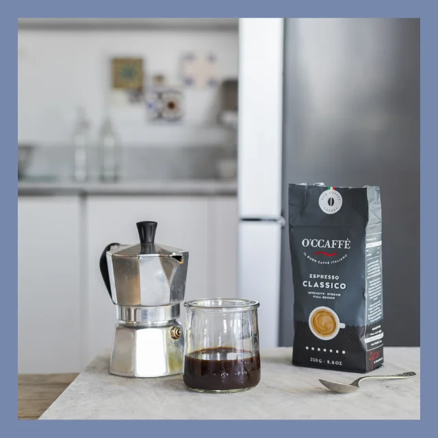 Top Italian Quality Occaffe 70% Robusta And 30% Arabica Strong Espresso Ground Coffee For Home