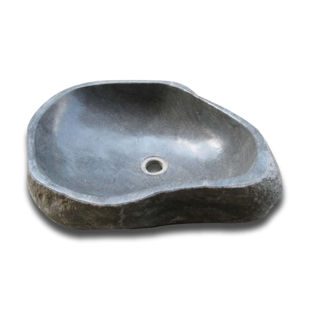 New Natural Stone Sink Bali River Stone Sink - Traditional Design - Kitchen Vessel Sink