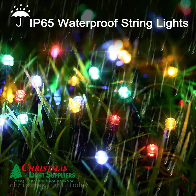 LED solar string lights outdoor Multi colors 72ft 200 LED 8 Modes Waterproof Garlands Garden String Lights