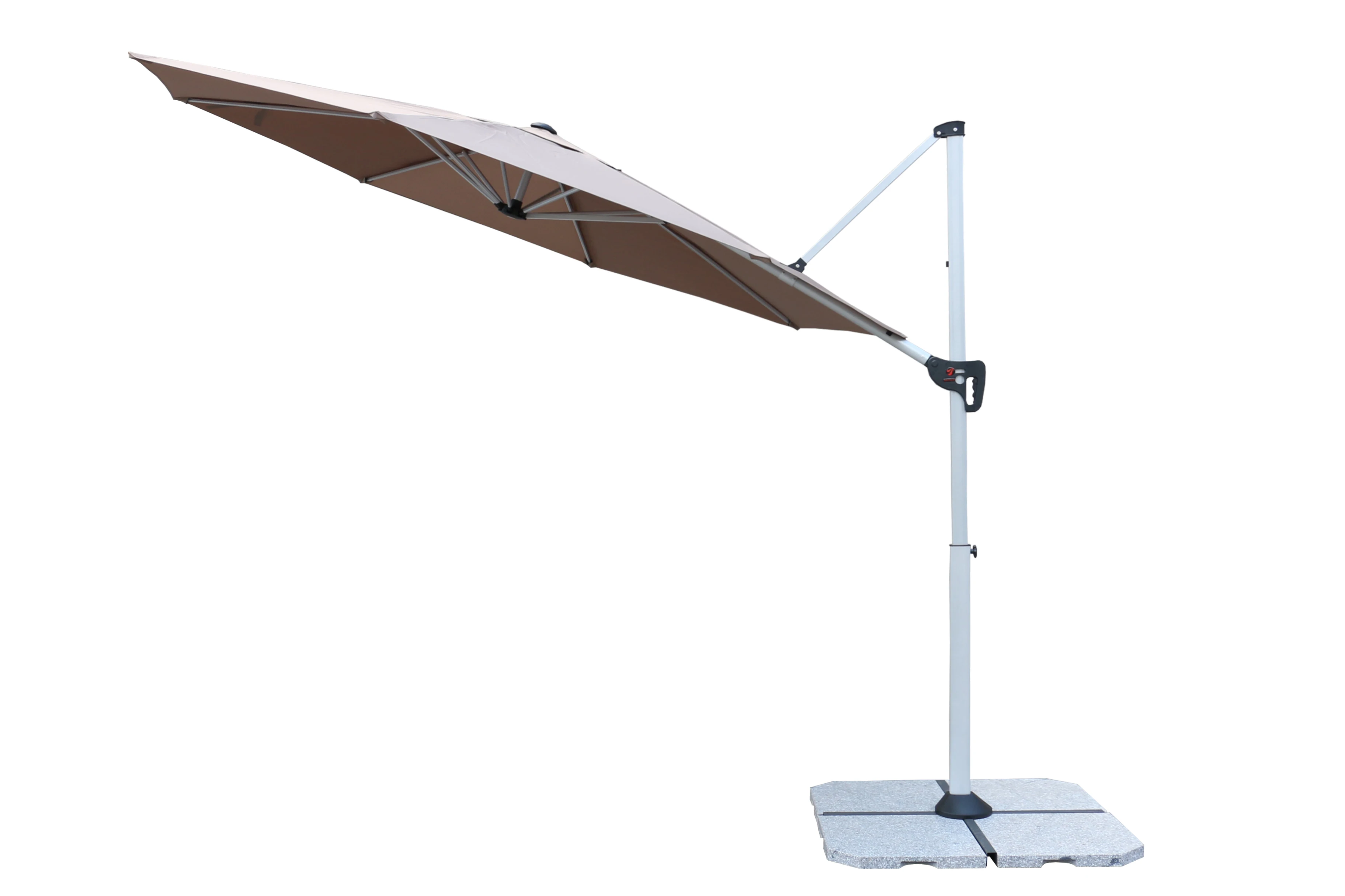 Folding Sun Outdoor Garden Outdoor Market Table Umbrella with Crank, 8 Ribs, Polyester Canopy