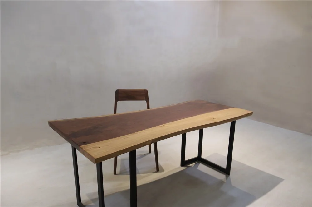 Glued Solid Wood Table Live Edge Slab Table Top Wood Table top Kiln-dry Wood Slab Table Top for home/living/hotel use