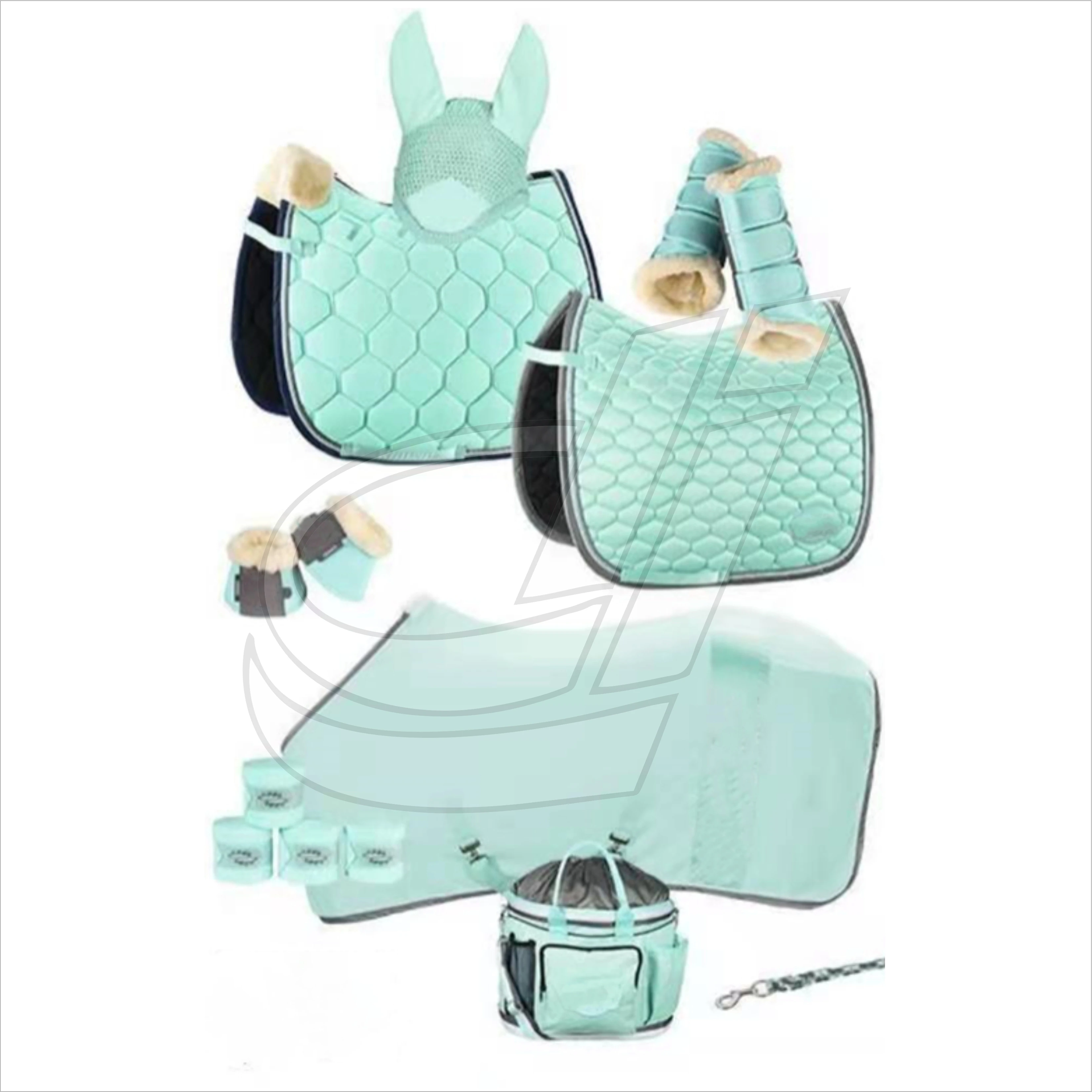 Nylon Oxford Breathable Waterproof Winter Sporting Event Stable Half horses equestrian numnah Horse Saddle Pad for Horse