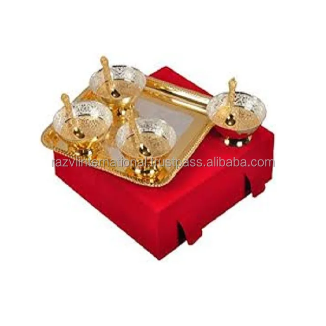 High Quality Metal Brass Wine glass set of 4