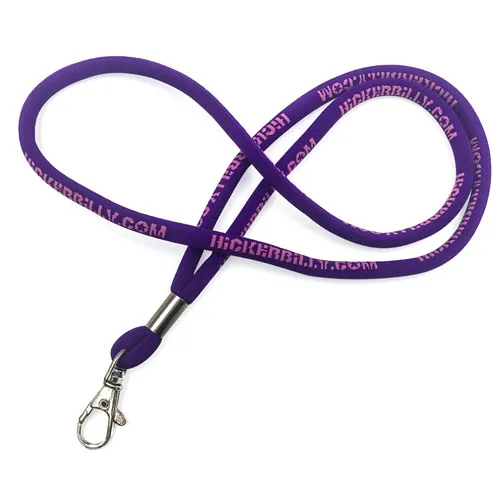 custom economy Cord ID Lanyards Promotional Round Jacquard Cord Lanyard