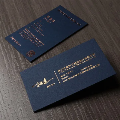 Luxury Embossed Stamping Business Card Printing Thick Custom Art Paper Printing Business name card