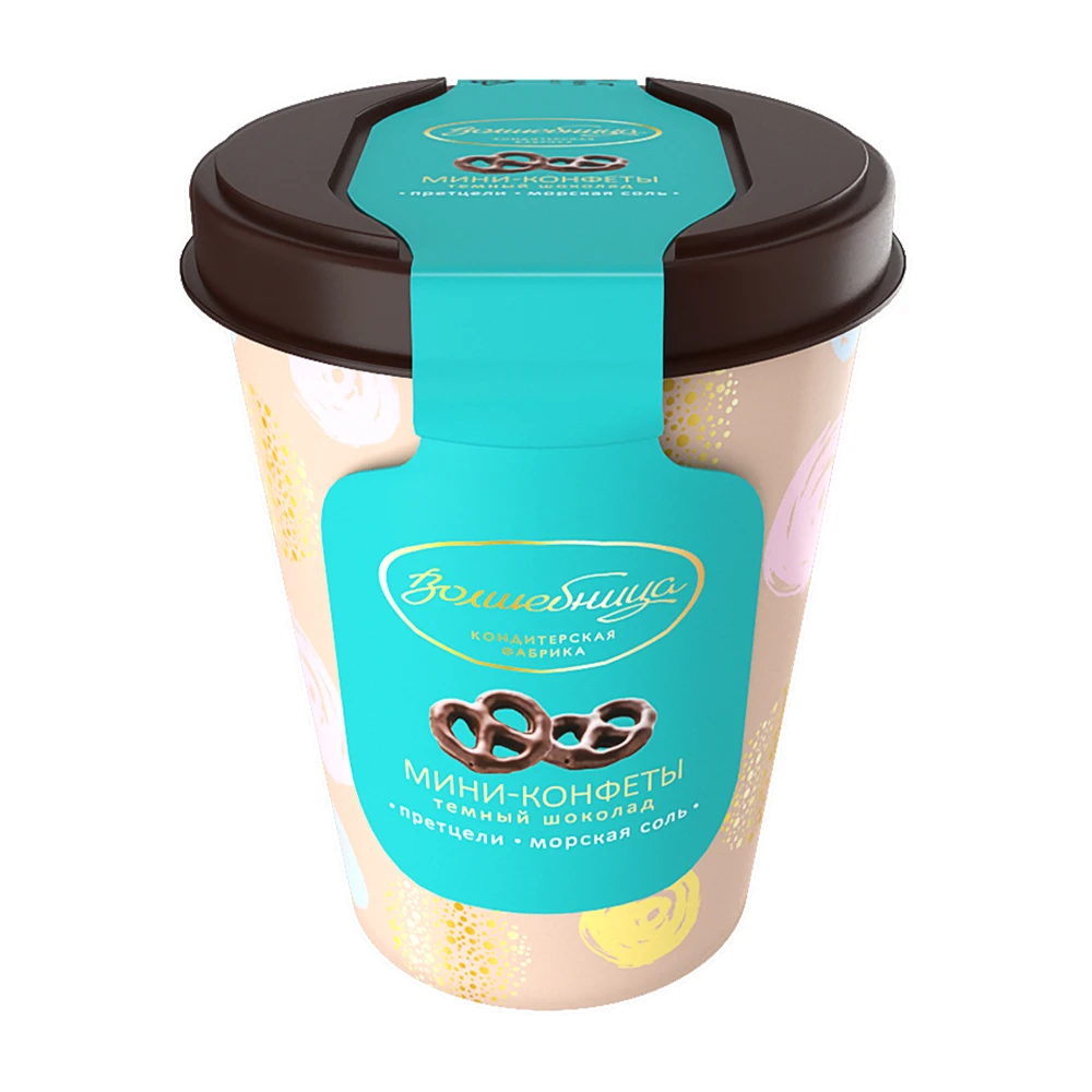 
Pretzel candies with dark chocolate Volshebnitsa 