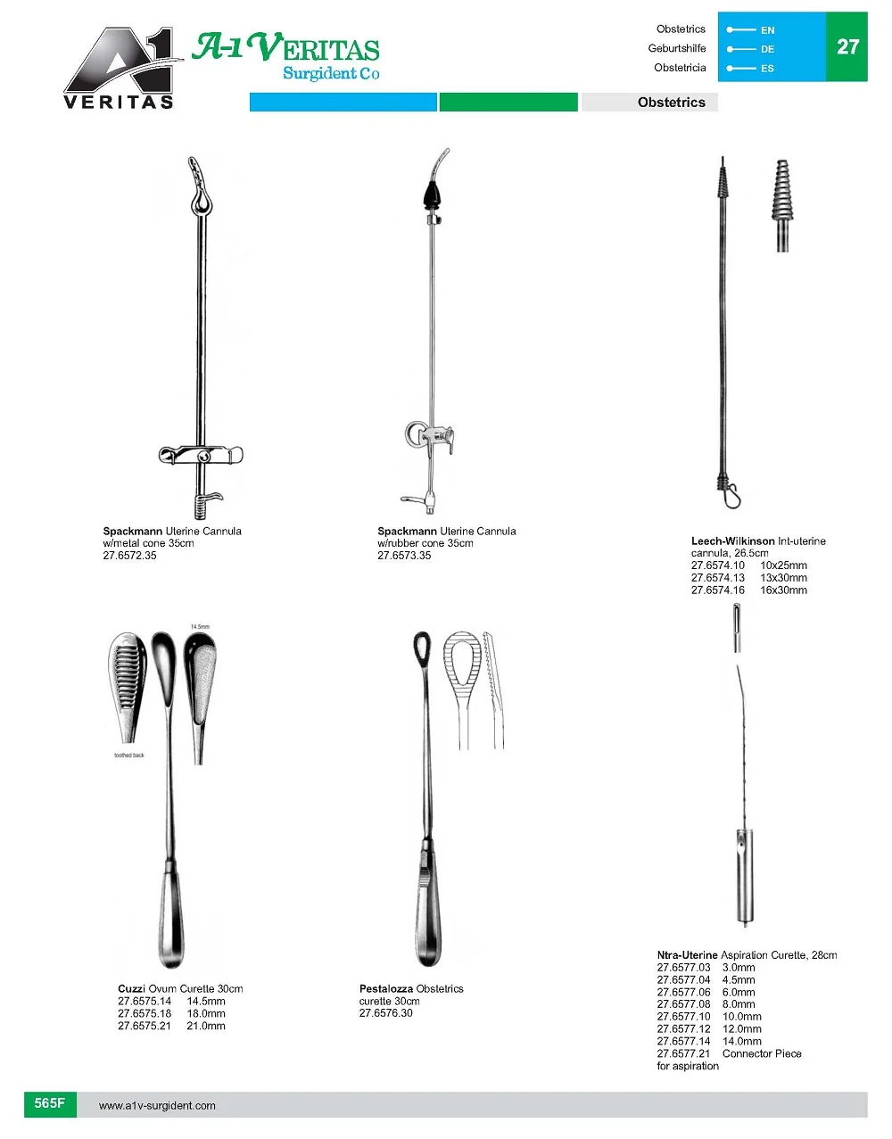 Best Quality Leech-Wilkinsone Int-uterine Cannula, Obstetrics & Gynecology Equipments / Instruments Reusable, Stainless steel
