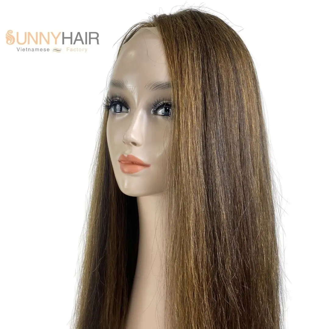 Piano Coffee Brown Bone Straight Wig Various Lengths From Luxury Vietnam Wig Manufacturer