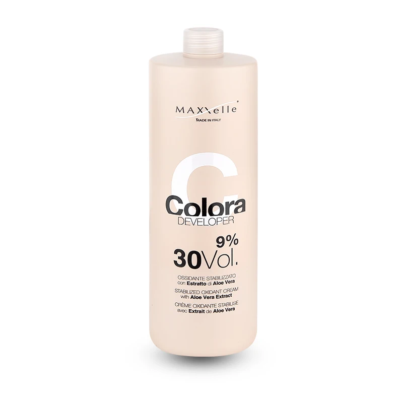 Color Cream Developer 9% 30V Stabilized Oxidant with Aloe Vera 100% Made in Italy Hair 1000 ml