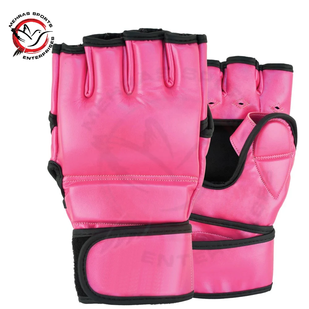 Custom logo Muay Thai Punching Boxing Mma Gloves Half Finger Mma Gloves