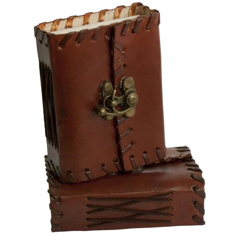 Small Single Latch Pocket Size Leather Cover Journal Notebook Diary With Handmade Paper small pocket journals latch journals