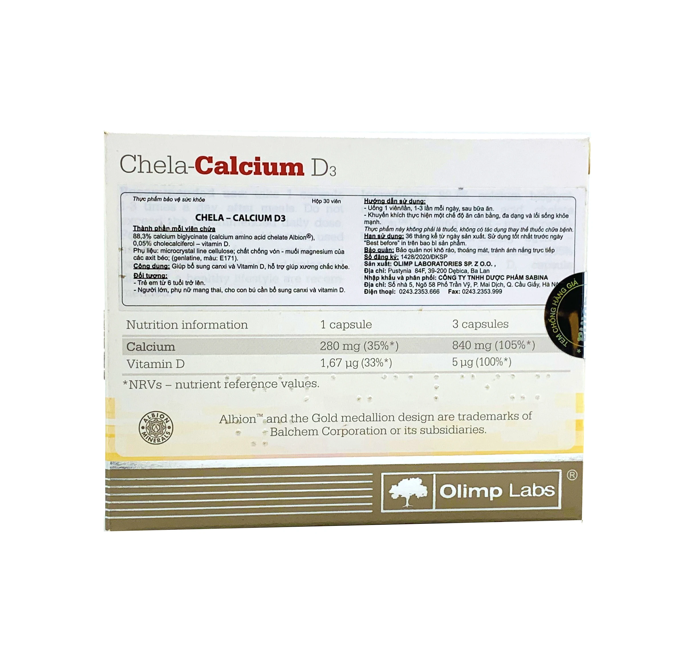 
Chela - Calcium D3 - Supplement with calcium and vitamin D3 