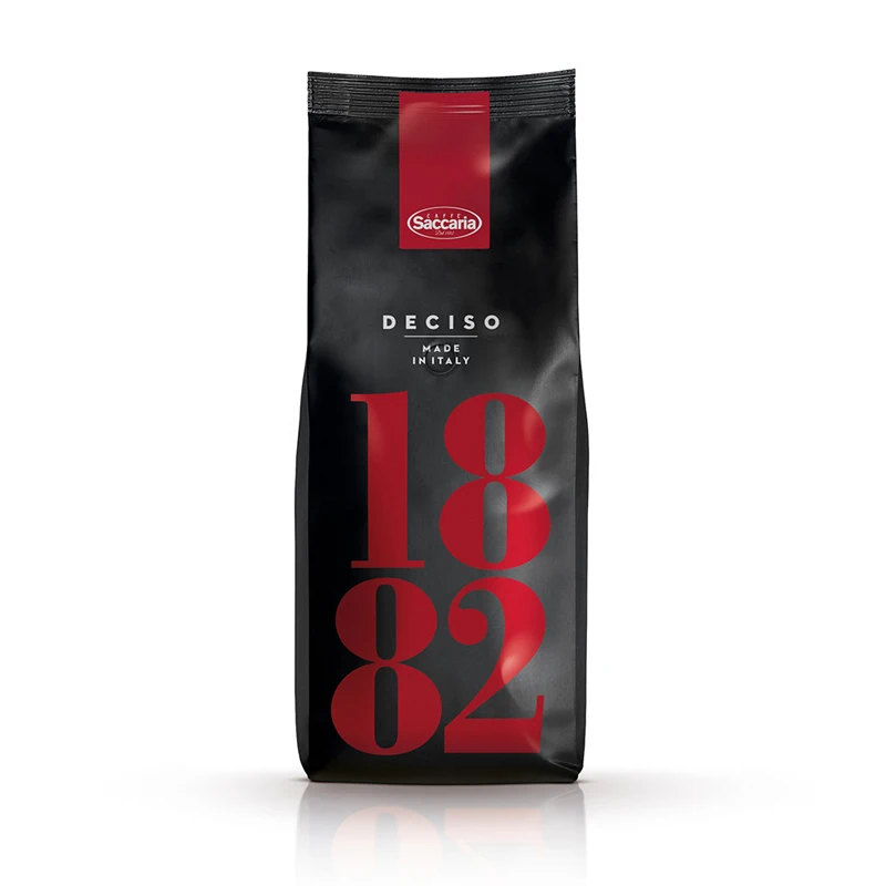 
Made in italy OEM Coffee Beans Saccaria Blend Deciso Coffee 1882 bag 1000 gr 