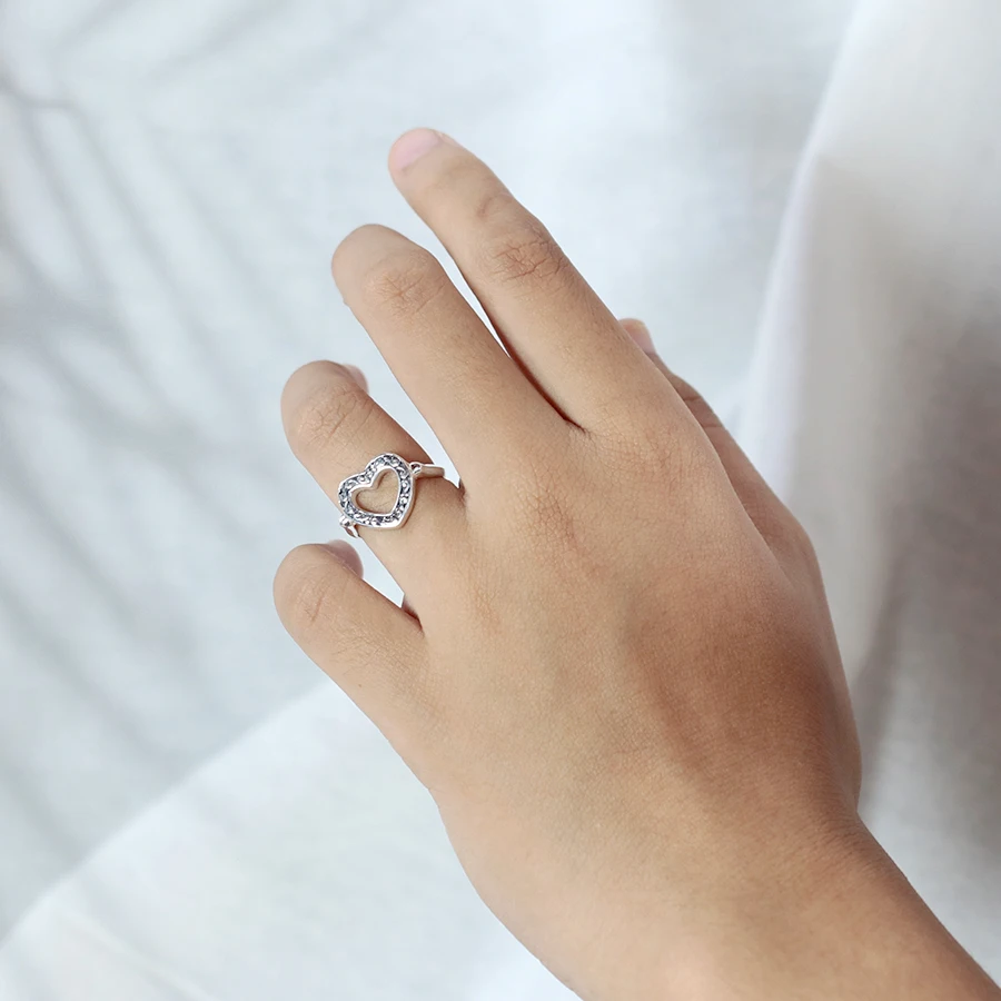 Balinese Simple Heart Sterling Silver Ring