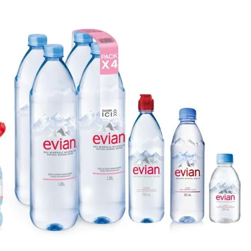 Натуральная минеральная вода Evian 330 мл, 500 мл, 750 мл, 1 л