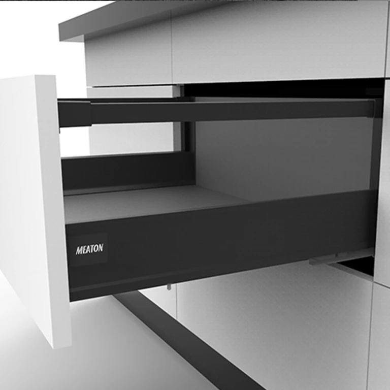 Meaton SB1801-D01 199mm Soft Closing Full Extension Double Wall Drawer Box Kitchen Dining Apartment Living Room Bathroom Bedroom