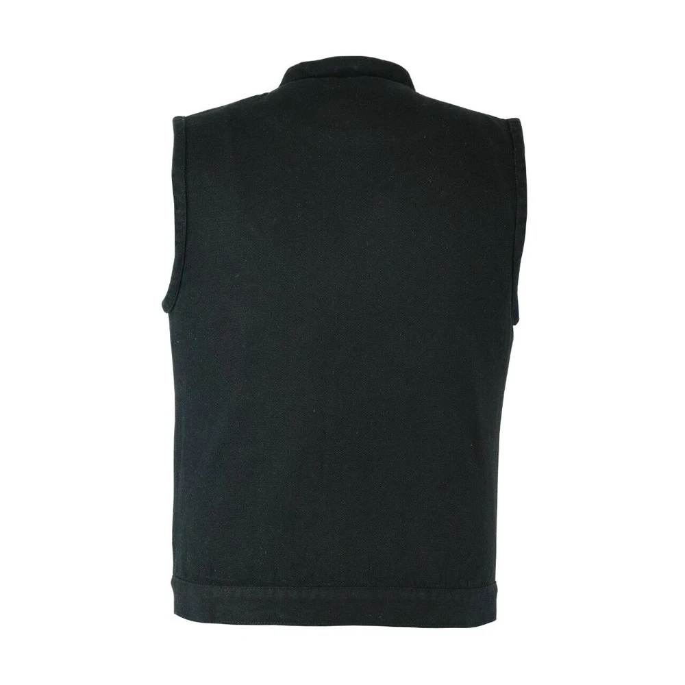New Denim Vest For Men Punk Rock Rivet Cowboy Black Jeans Waistcoat Fashion Men Motorcycle Style Sleeveless Vest