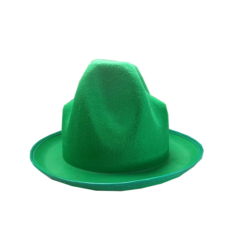Оптовая продажа, Нетканая зеленая шляпа в Ирландском стиле для выпускного вечера на День Св. Патрика