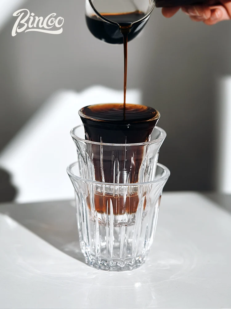 Wholesale Simple Style Vertical Striped Transparent Sublimation Glass Mugs Iced Tea Milk Coffee Cup For Gift