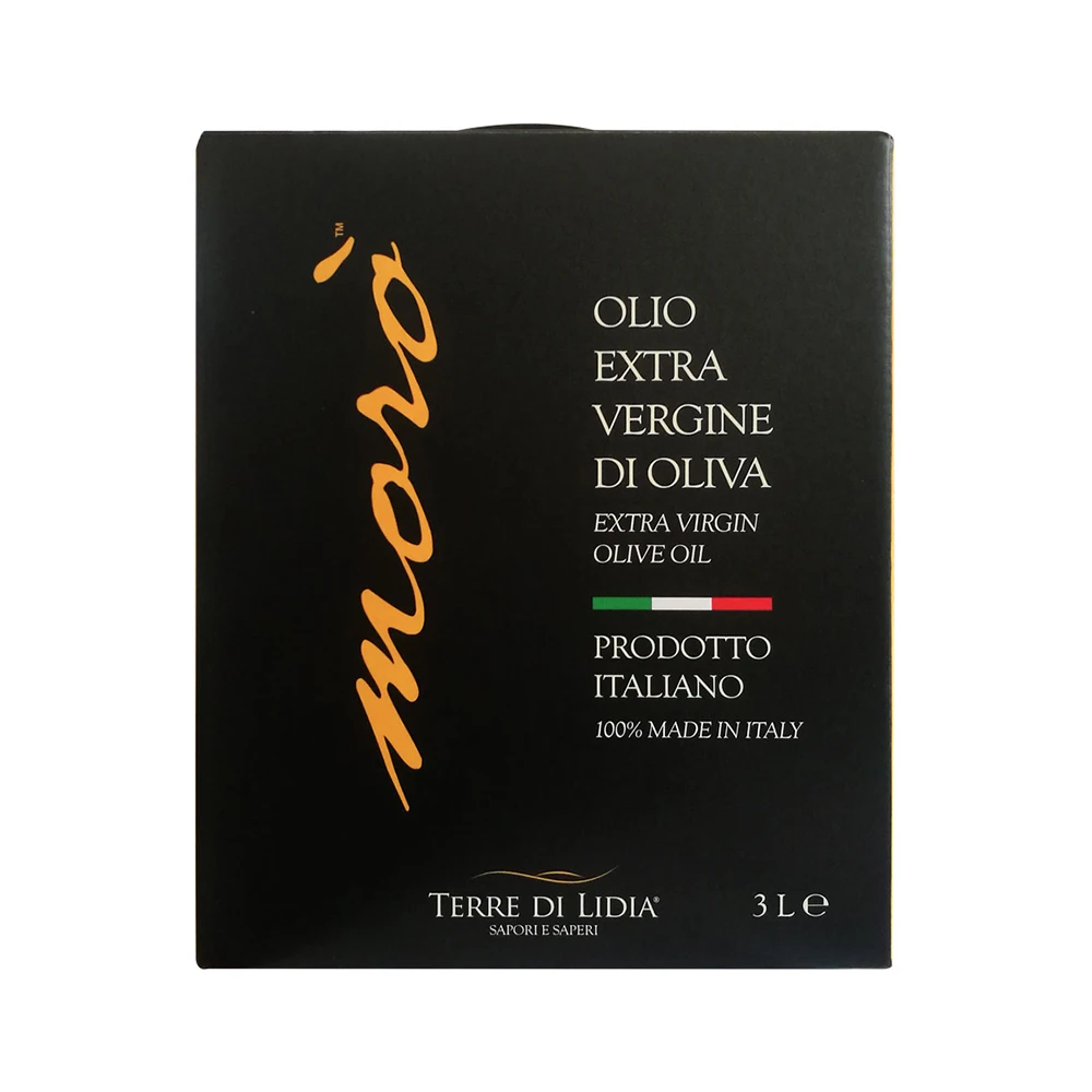 Итальянское высококачественное холоднопрессованное итальянское экстра-натуральное оливковое масло в коробке Moro 3 л
