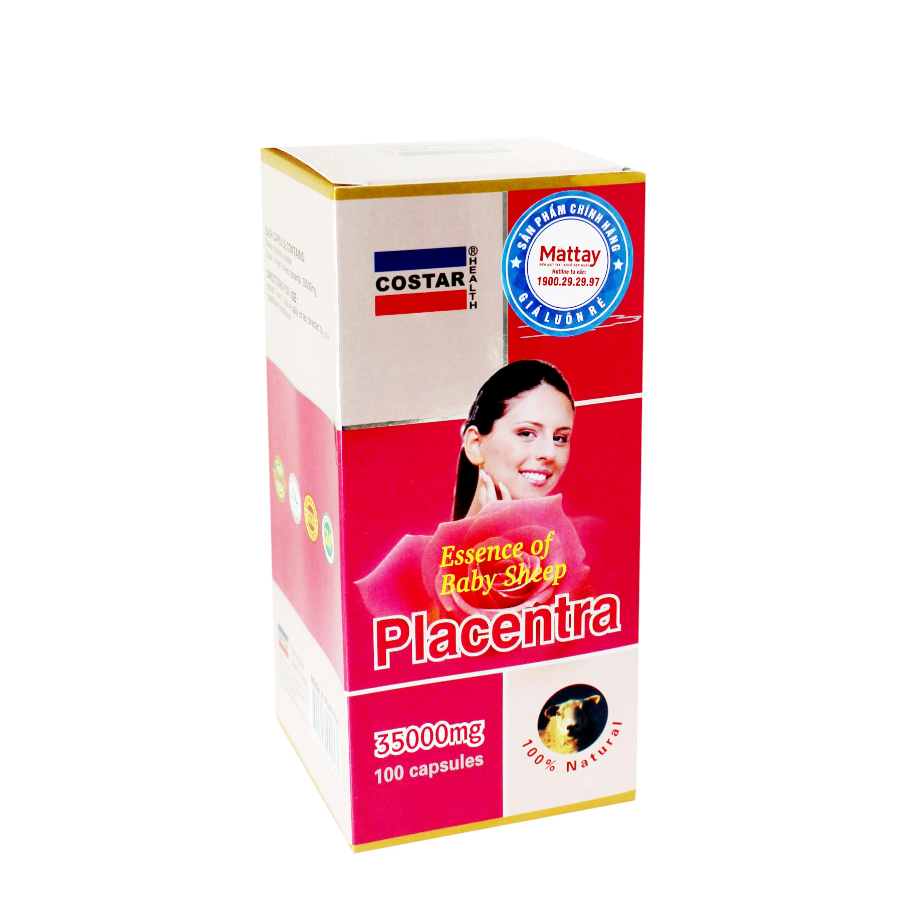 
Sheep Placenta - Bottle of 100 - Helps Increase Vitality, Increases Resistance 