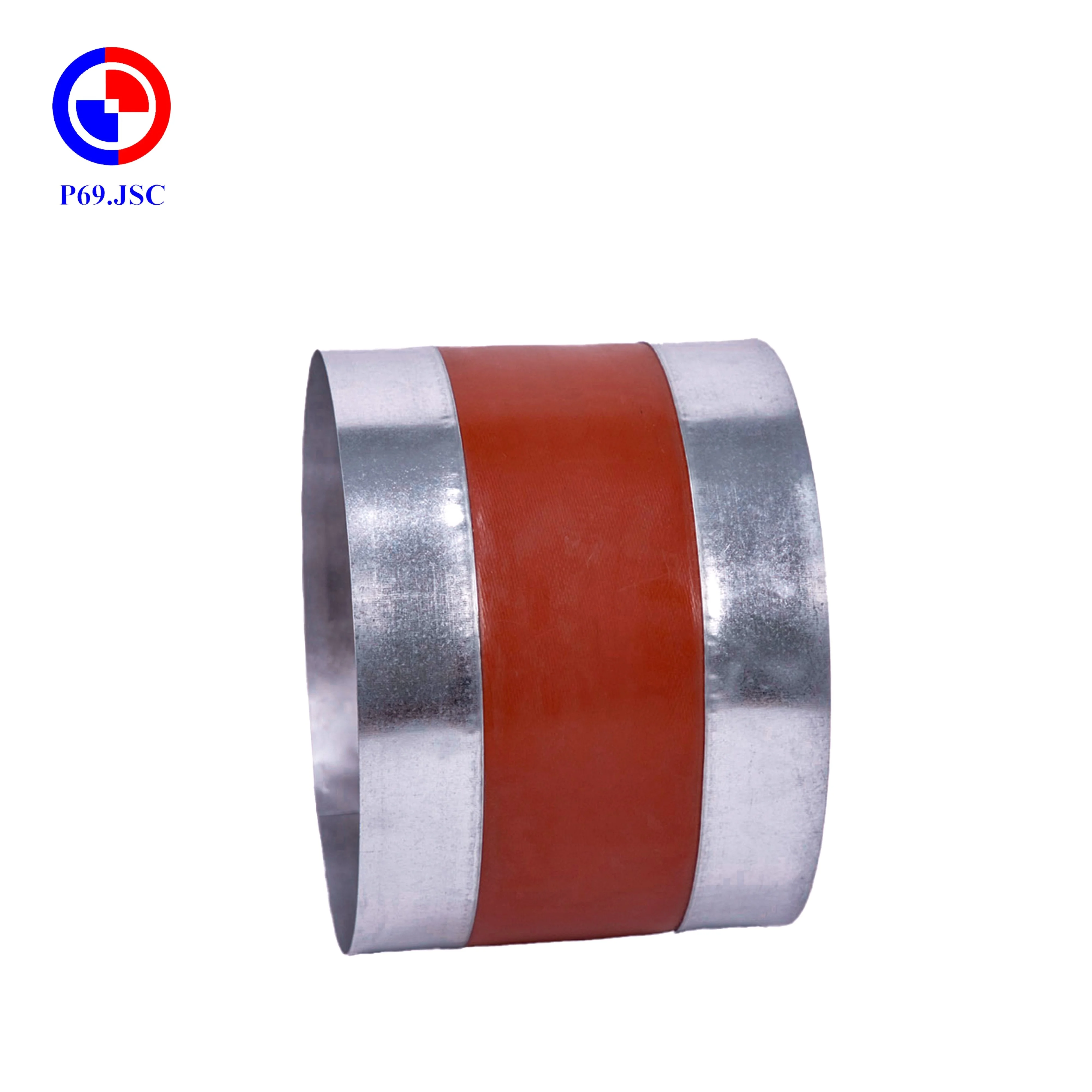 Fire-Resistant Increase Stability Flexible High Quality OEM Canvas Polyester Glass Fiber Duct Coupling PVC Round Duct Tape P69