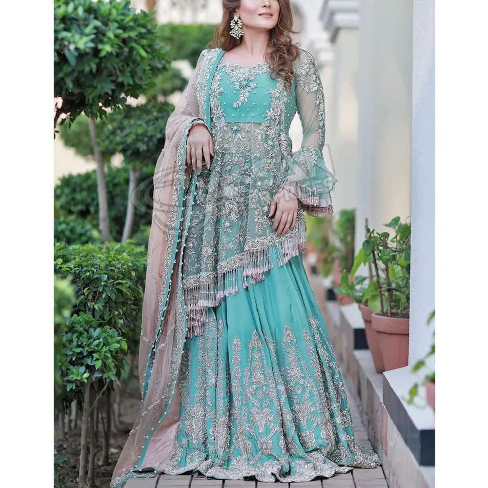 Новое поступление индийский пакистанский свадебный костюм Salwar для женщин свадебный костюм платья
