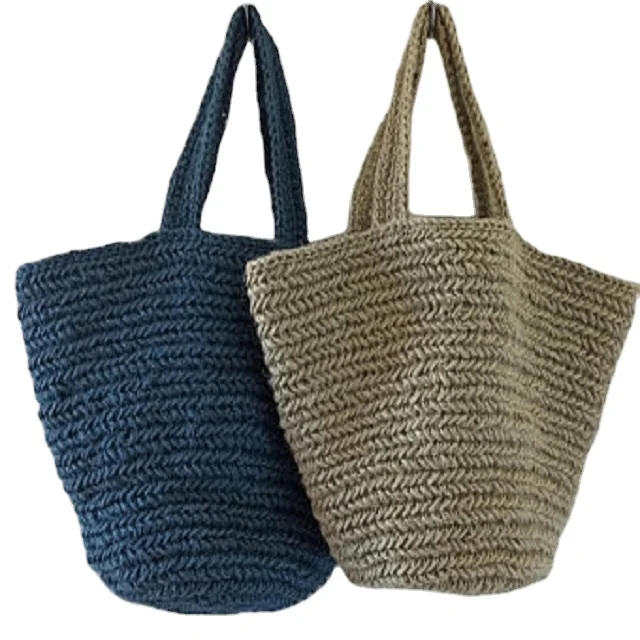 Natural material hand Braided custom design Jute tote Bags