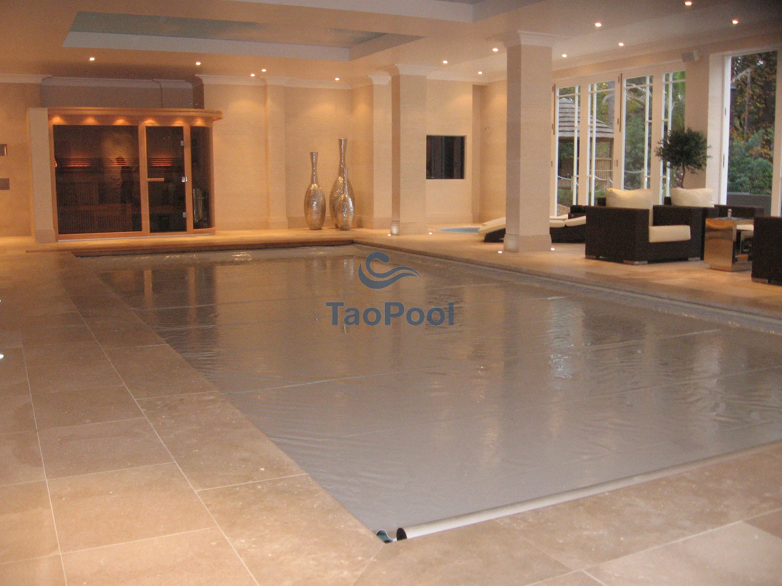 Family swimming pool Safety cover inground pool for pets and kids safety