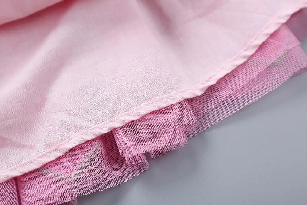 High quality soft watermelon chiffon lovely pink little girls skirts for children