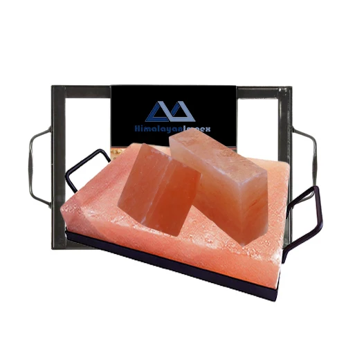 Super September Sale Cheap Price Himalayan salt bricks tiles cooking slab with slab holder size 12x8x4 ,8x4x1,8x4x2 backing tray salad serving salt plate Licking Salt for Cattle