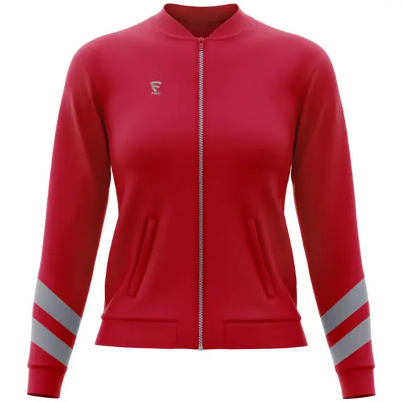 High Quality Customized Rose White Windbreaker Jacket For Women