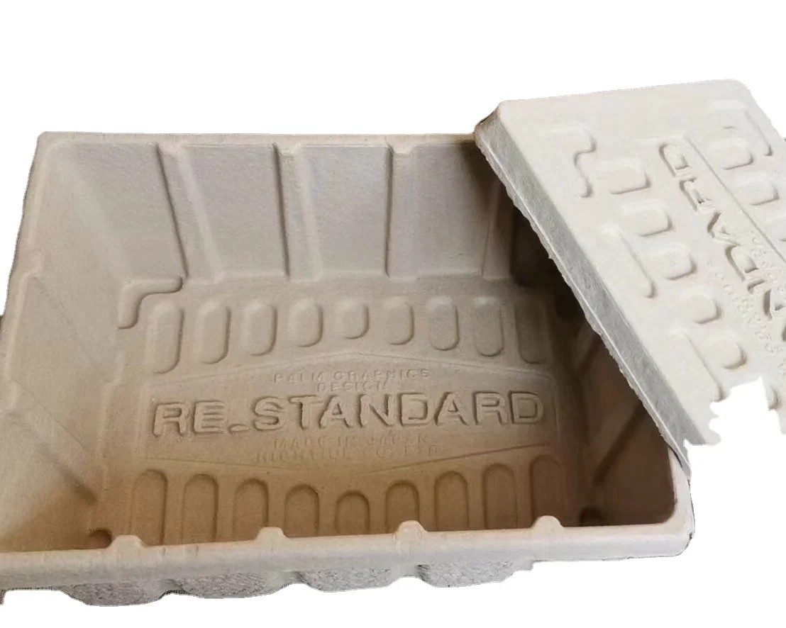 Customized storage box Recyclable Molded Pulp Paper Packaging Box Biodegradable paper box