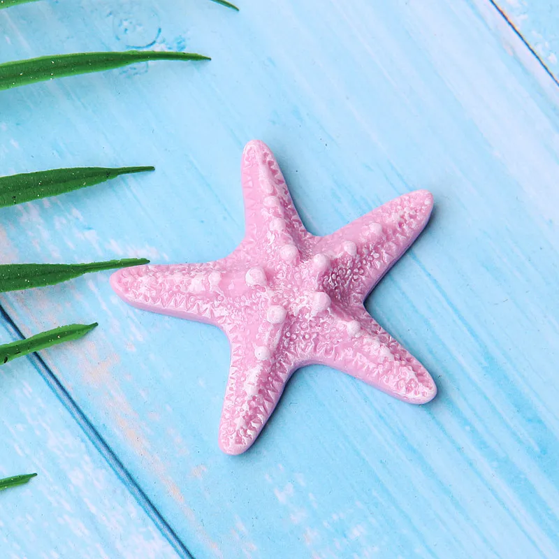 6PCS Cute resin ornament for cell phone case sea shell&star shaped  home decoration  mini craft diy jewelry