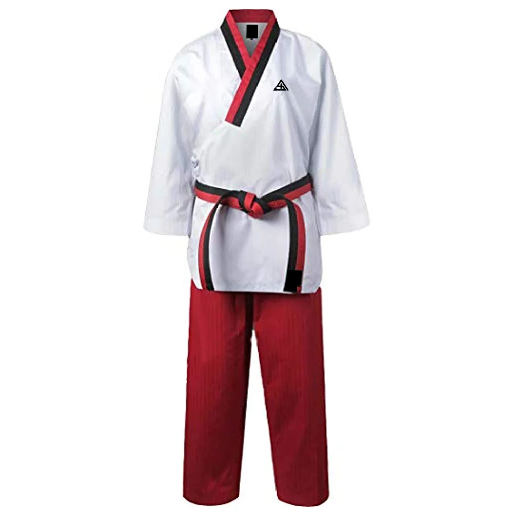 Online Shopping Martial Arts Wear Taekwondo Uniforms with Custom Logo In Black And White Color