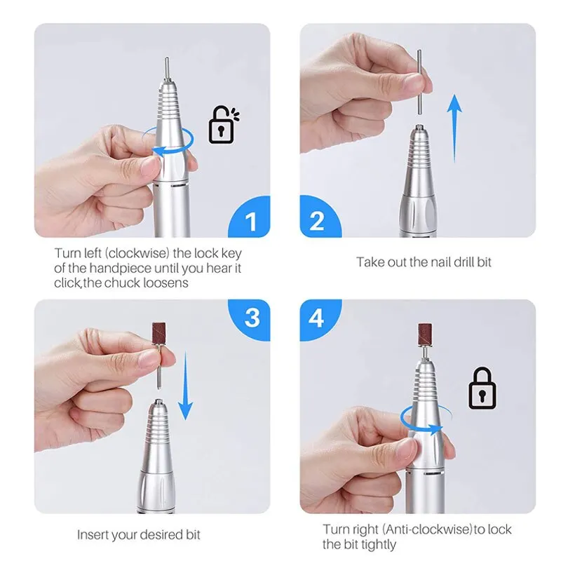 2022 Cheapest Custom product nail drill 0~35000RPM portable rechargeable drill manicure polish machine