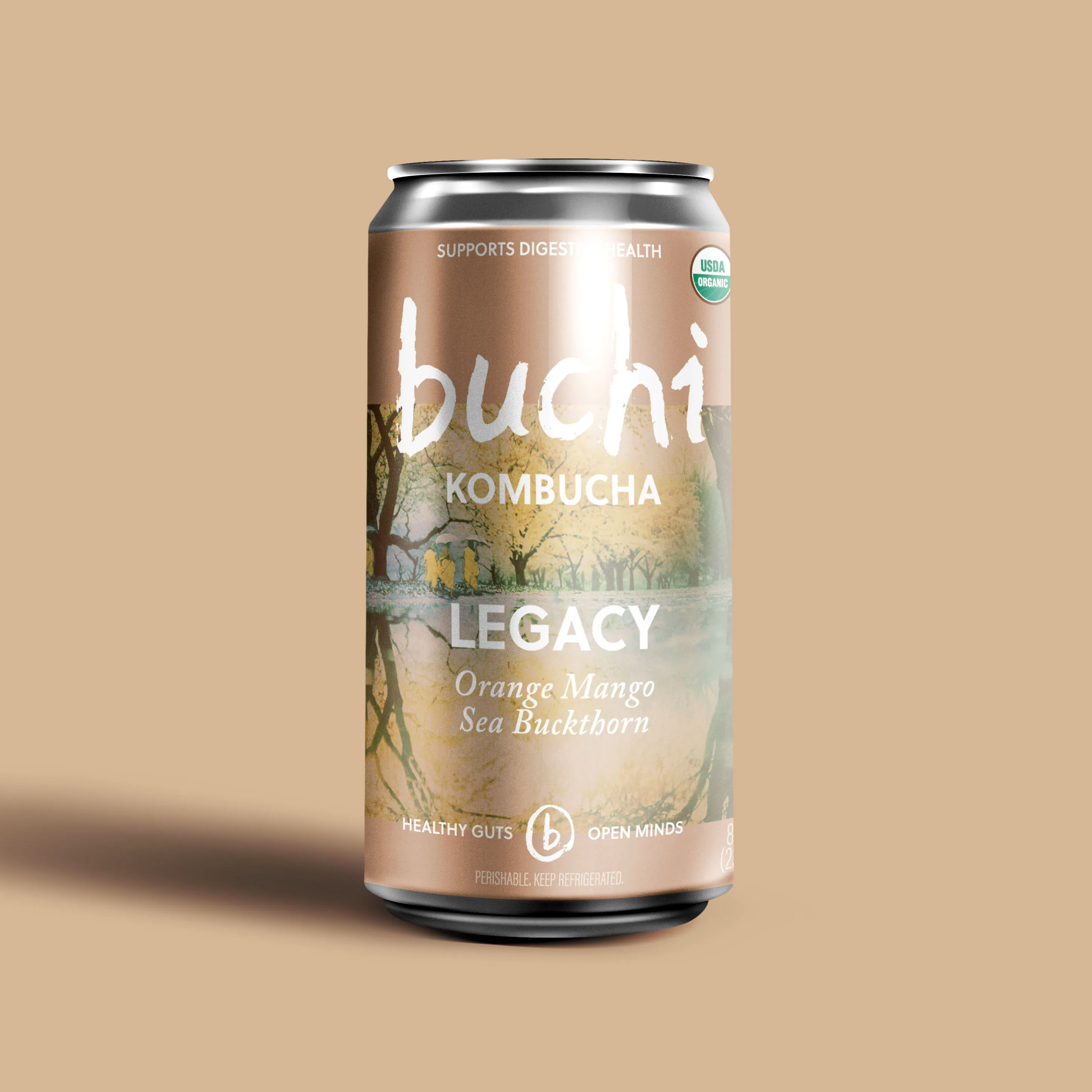 Buchi Kombucha 12/8oz Legacy Orange Mango Sea Buktborn Organic Kombucha Can Premium Quality