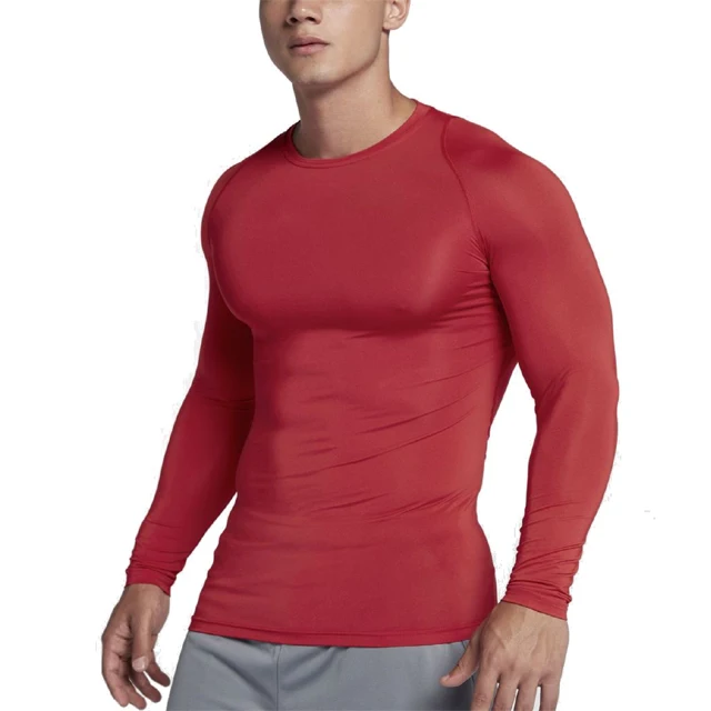 Men Full Sleeve Compression Running Base Layer Top Gym Sports Shirt Baselayer Tights Sportswear