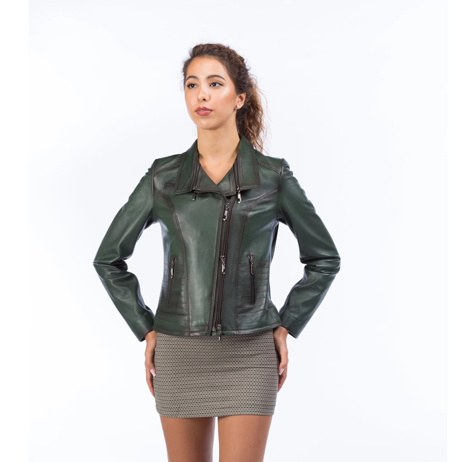 Women Leather Jacket Made in Turkey(OEM and ODM service)