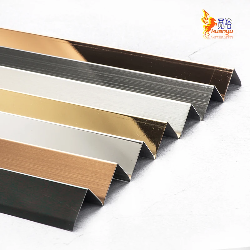 
Free Sample OEM Logo Customized Stainless Steel Laser Cut Decorative Divider Outdoor Metal L Shape trim 
