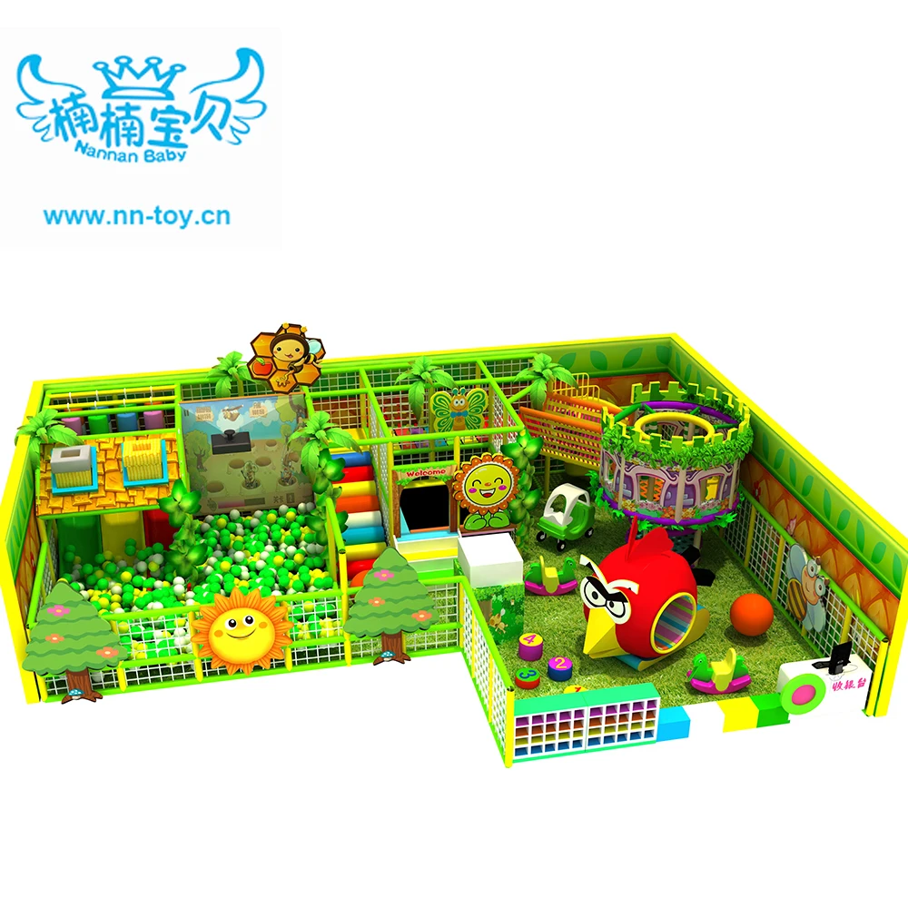 
Forest themed amusement park equipment soft play ball pool kindergarten indoor playground for sale 